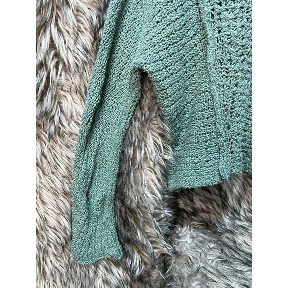 Free People Green Loose Knit Pull Over Sweater Women's Shirt Size XS - Picture 4 of 6